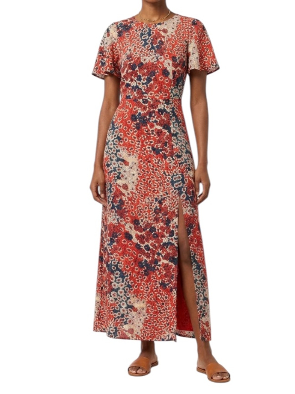 Sugarlips ($115) Floral Maxi Dress With Front Slit & Open Back - PTP 20